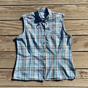 Bundle 3 for 50% off 1980s Vintage Preppy Izod Cotton Plaid Shirt